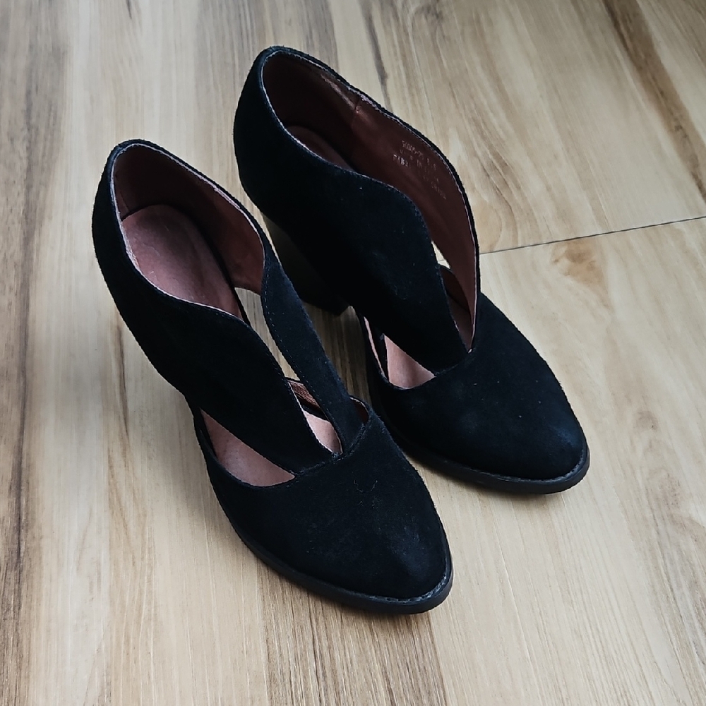 Jeffrey Campbell for Free People Black Suede Heels